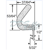 Door Weatherseal 63-283W