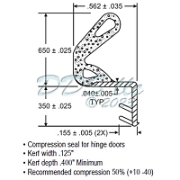 Q-Lon Foam Door Seal 63-634B 1