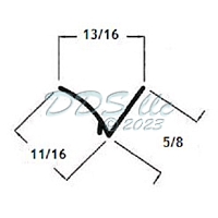 Alenco Snap In Window Glazing Bead 65-190W 1
