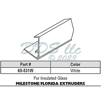 Snap In Vinyl Glazing Bead 65-531W