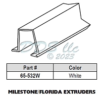 Snap In Vinyl Glazing Bead 65-532W 1