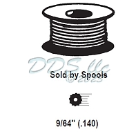 Black Vinyl Hollow Round Spline 66-6b