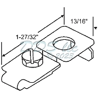 Bi-Fold Track Socket w/ Screw 7-272