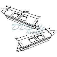 PGT Tilt Latch Set 85-6005LHW*RHW 1