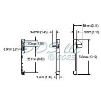 Hoppe Dallas Keyed LH Sliding Door Handle Set 11591699 1