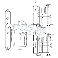 Hoppe Active Sliding Door Handle Set 2081705 2