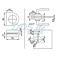 Hoppe HCS Aluminum Adapter 2212824 1