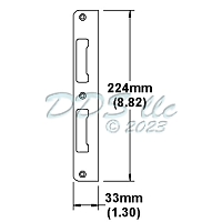 Stainless Steel Flat Latch and Deadbolt Strike 2342311 1