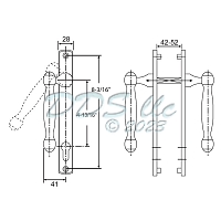 Fuhr Sliding Door Handle Set, Active 8763287 2