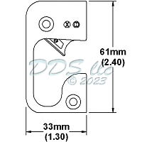 Hoppe Auto-Release Strike Plate Stainless Steel 850-8783871 1