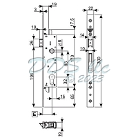 Giesse Mortise Lock Gear 856-10123 1
