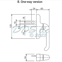 Giesse Euro Cremone Handle 856-16186W