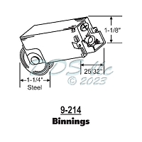 Binnings Patio Door Roller 9-214 2