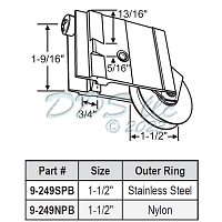 Patio Door Roller 9-249SPB