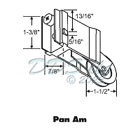 Pan Am Patio Door Roller 9-257SS
