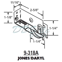 Jones/Daryl Patio Door Roller 9-318A 1