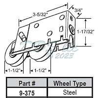 Tandem Patio Door Roller 9-375 1