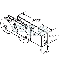 Tandem Patio Door Roller 9-403B