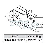 Tandem Patio Door Roller 9-443ss-1.25SPB 1