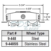 Tandem Patio Door Roller 9-448 1