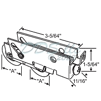 Tandem Patio Door Roller 9-455A 1
