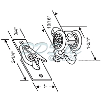 Door Bi-Pass Hanger 900-10534 1