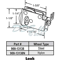 Look Patio Door Roller 900-13138 2