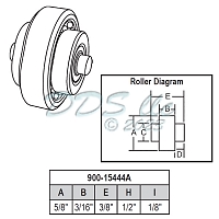 Sliding Window Wheels 900-15444A
