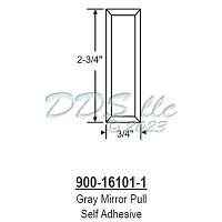 Gray Mirror Pull Self Adhesive 900-16101-1