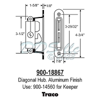Traco Mortise Lock 900-18867 1