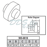 Sliding Window Wheels 900-8618 1