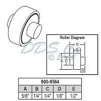 Sliding Window Wheels 900-9564 1