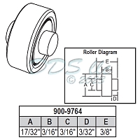 Sliding Window Wheels 900-9764 2