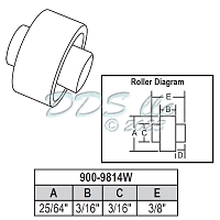 Sliding Window Wheels 900-9814W