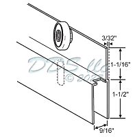 36 inch Top Hung Adapter 90M-642bz