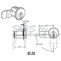 Fixed Cam Mail Box Lock 97-76