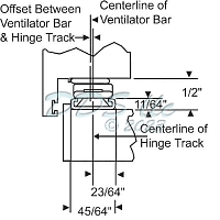14&quot; Anderberg 401 Series Stainless Steel Hinge 28-14-12-0 1