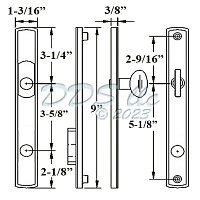 Allegro Fixed Dummy Satin Nickel Handle Set 854-15592 1