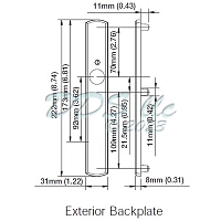 Hoppe M216N Exterior Backplate 2203469 1