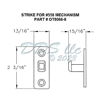 FPL Mortise Lock Strike OT8066-8-3