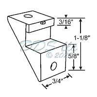 Fixed Panel Clip PDB 33 WH 2