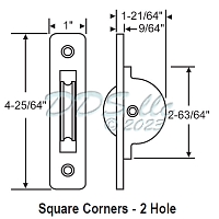 Square Corner Brass Pulley 96-MT5