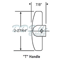 3/8 Inch Pella T Handle Champagne 37-124CH 1