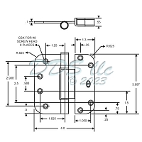 Adjustable Guide Hinge V400 56-125ss 1