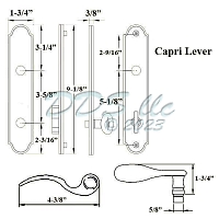Capri Active Satin Chrome Handle Set 854-16014 2
