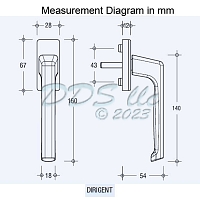 GU Handle with Key 854-15679 1