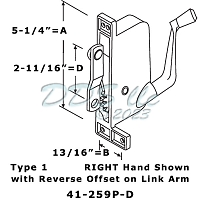 Lenahan Awning Operator RH 41-259P D 1