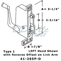 Ware Old Style Awning Operator LH 41-295P D 1