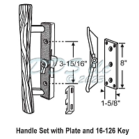 Hook Style Sliding Door Handle Set 13-113 1