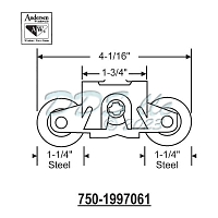Tandem Patio Door Roller 750-1997061 1